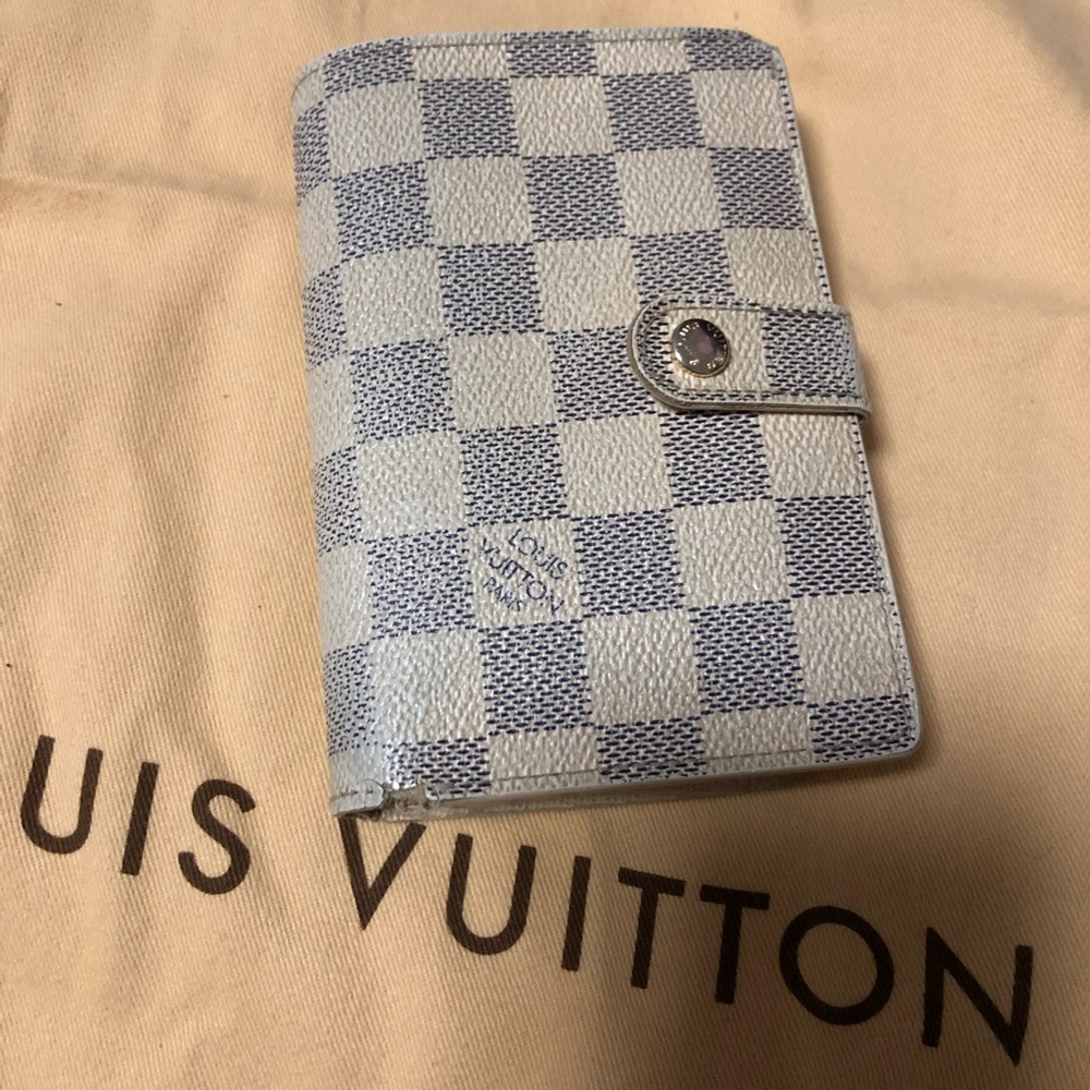 LV Damier Azur Portefeuille Viennois